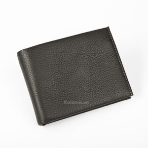 Ví nam da bò đẹp & cao cấp màu đen dáng ngang Kalanos KBN010-Den Leather wallet - Kalanos