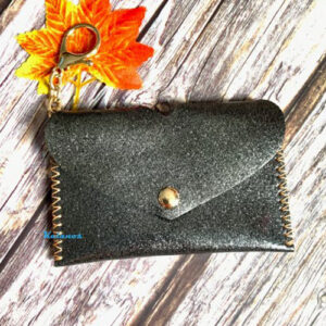 Ví nữ mini da bò cao cấp handmade màu đen Kalanos KMKN611-Den  Handmade small leather wallet - Kalanos